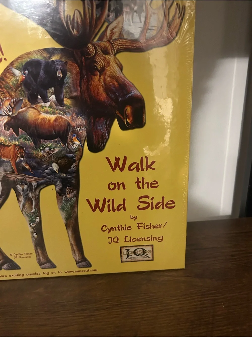 SunsOut  'Walk on the Wild Side' Yellow Moose Wall Art Puzzle by Cynthie Fisher